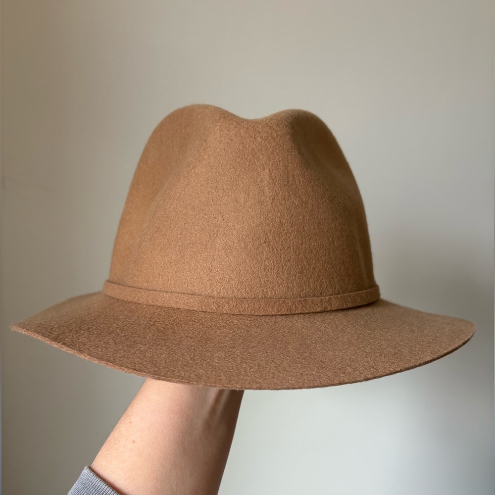 J. Crew Tan 100% Wool Fedora, NWOT, size M/L
